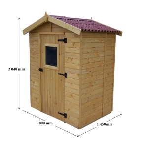 CASETTA FORESTA MOD. EDEN IN LEGNO MASSELLO A PANNELLI 16 MM 160X120 CON PAVIMENTO