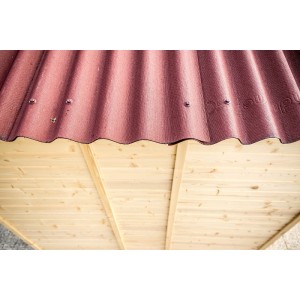 CASETTA FORESTA MOD. EDEN IN LEGNO MASSELLO A PANNELLI 16 MM 160X120 CON PAVIMENTO