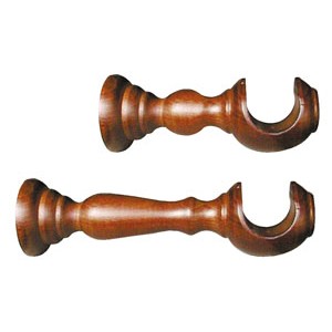 MENSOLA PER SCORRITENDA IN LEGNO + PIASTRA col. Bianco cm. 18