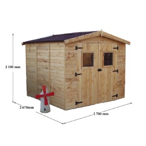 CASETTA FORESTA MOD. EDEN IN LEGNO MASSELLO A PANNELLI 16 MM 240X240 CON PAVIMENTO