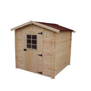 CASETTA FORESTA MOD. ALPINA IN LEGNO MASSELLO AD INCASTRO 20 MM 195X195 CON PAVIMENTO