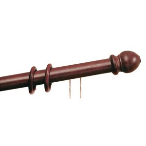 SCORRITENDA A CORDA IN LEGNO � MM.35 col. Noce cm. 200