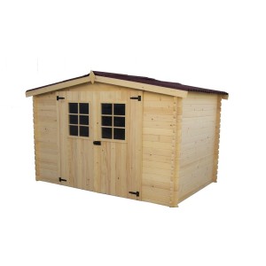CASETTA FORESTA MOD. ALPINA IN LEGNO MASSELLO AD INCASTRO 20 MM 300X185 CON PAVIMENTO
