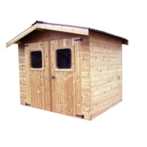 Casetta Foresta mod. Thermabri 235x215 in legno massiccio trattato alta temperat