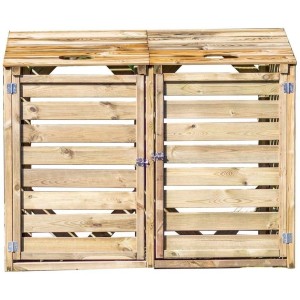 Contenitore FORESTA in legno per bidoni , pattumiere raccolta differenziata 150x90x120H