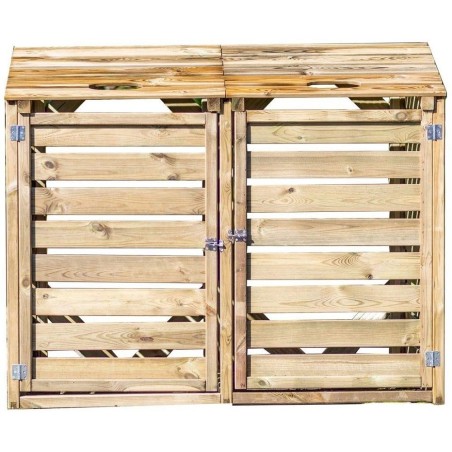 Contenitore FORESTA in legno per bidoni , pattumiere raccolta differenziata 150x90x120H