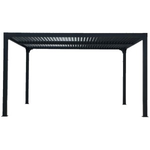 Pergola bioclimatica Foresta gazebo in alluminio, apertura manuale, 360x300
