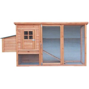 CASETTA PER GALLINE POLLAIO FORESTA IN LEGNO BICOLORE 140X70