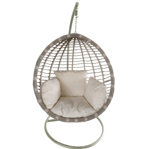 Poltrona pensile tonda cm.105x75x195H crema