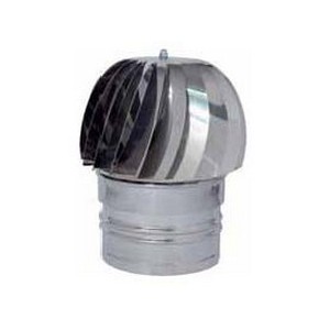 FUMAIOLO GIREVOLE GLOBO INOX Tondo (attacco maschio)  cm.15