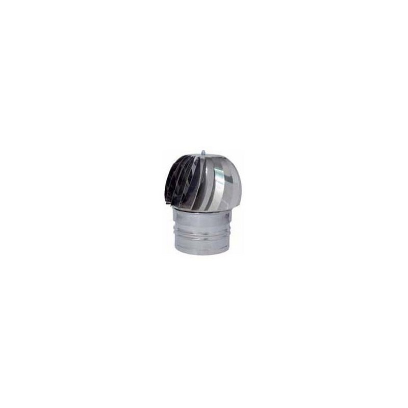 FUMAIOLO GIREVOLE GLOBO INOX Tondo (attacco maschio) � cm.25 FUMAIOLO GIREVOLE GLOBO INOX Tondo (attacco maschio) � cm.25