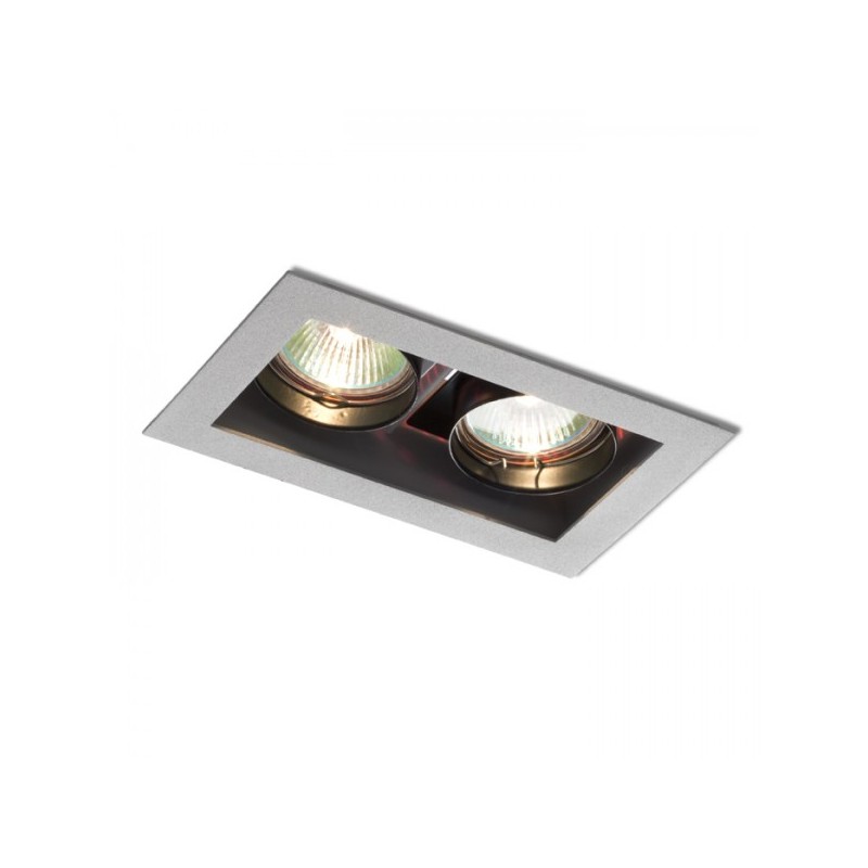 Faretto da incasso MONE II reclinabile grigio argento 12V GU5,3 2x50W Faretto da incasso MONE II reclinabile grigio argento 12V GU5,3 2x50W