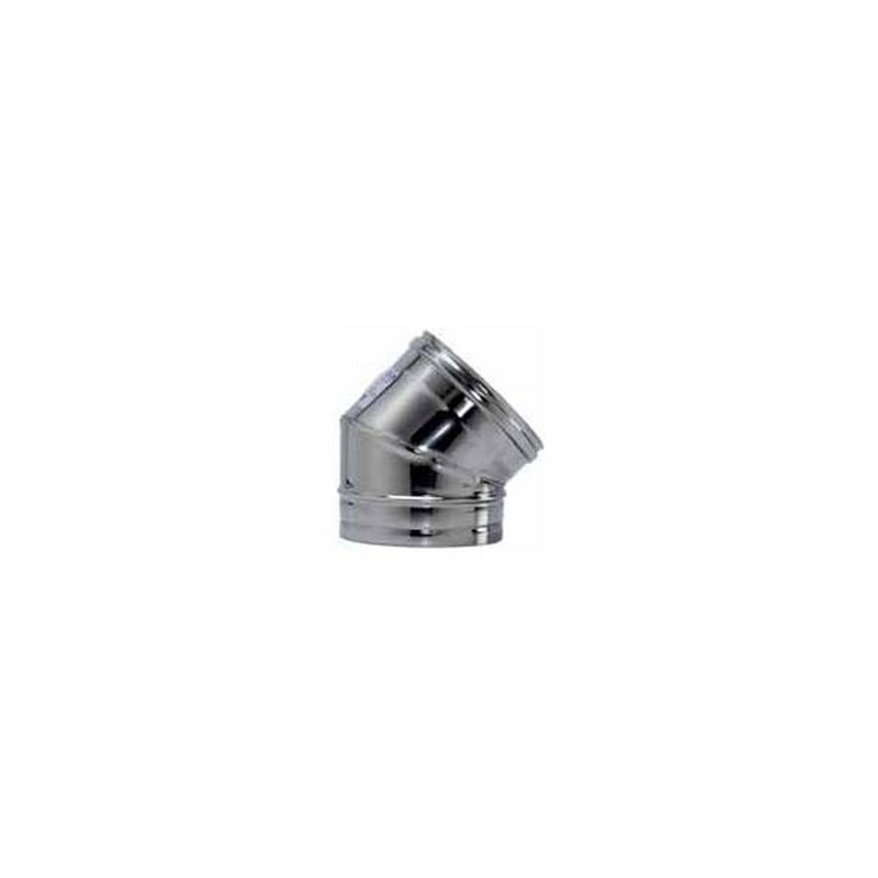 GOMITO A 45 INOX AISI 304 PER STUFA cm.18 GOMITO A 45 INOX AISI 304 PER STUFA cm.18