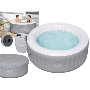 PISCINA IDROMASSAGGIO GONFIABILE TONDA FUORI TERRA SPA LAY-Z ST.LUCIA AIRJET BESTWAY 170xH66 cm -60037