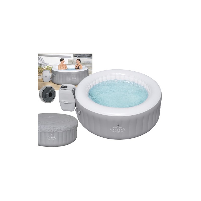 PISCINA IDROMASSAGGIO GONFIABILE TONDA FUORI TERRA SPA LAY-Z ST.LUCIA AIRJET BESTWAY 170xH66 cm -60037 PISCINA IDROMASSAGGIO GONFIABILE TONDA FUORI TERRA SPA LAY-Z ST.LUCIA AIRJET BESTWAY 170xH66 cm -60037