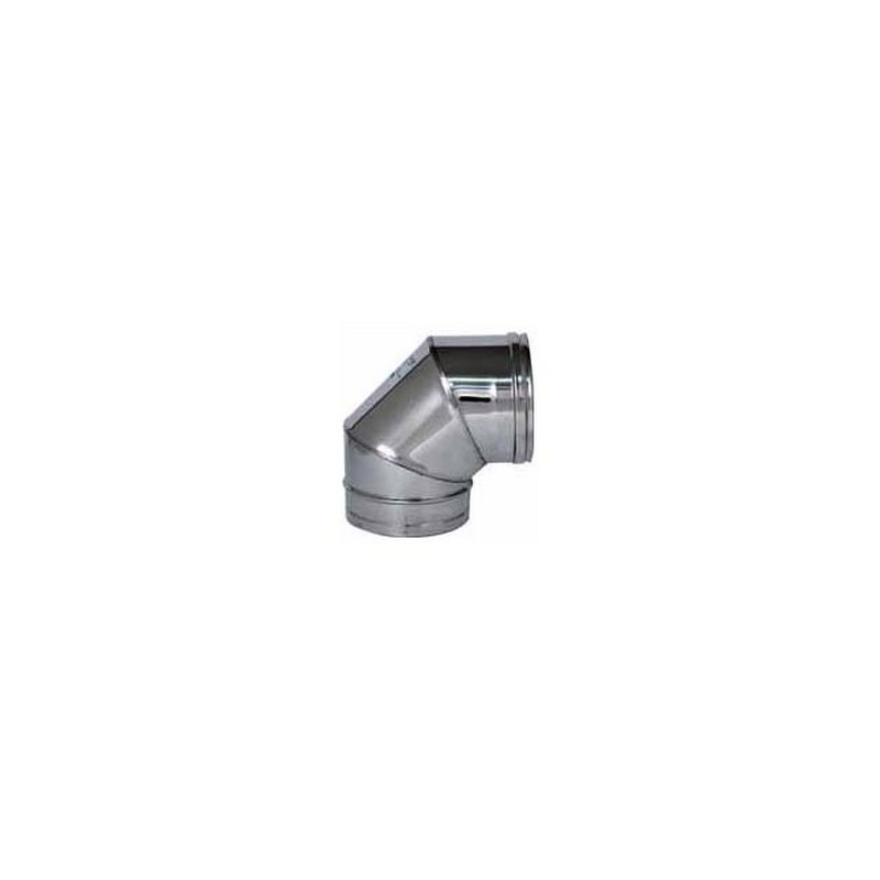 GOMITO A 90 INOX AISI 304 PER STUFA cm. 13 GOMITO A 90 INOX AISI 304 PER STUFA cm. 13