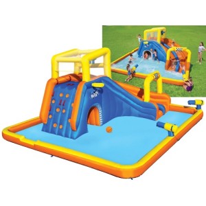 PISCINA PARCO ACQUATICO GONFIABILE PER BAMBINI SUPER WATERWAY BESTWAY 551x502x265 cm