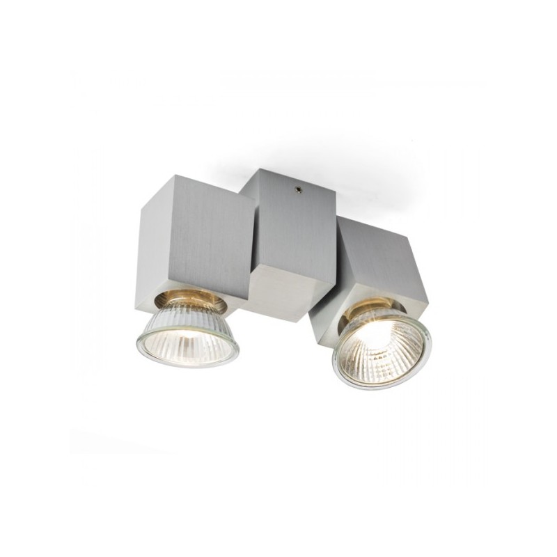 Faretto MARVEL II inclinabile alluminio 230V GU10 2x50W Faretto MARVEL II inclinabile alluminio 230V GU10 2x50W
