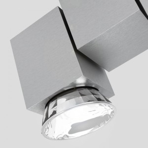 Faretto MARVEL II inclinabile alluminio 230V GU10 2x50W