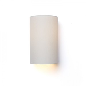 Lampada con Paralume RON W 15/25 da parete Chintz grigio chiaro/PVC bianco 230V E27 28W