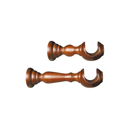 MENSOLA PER SCORRITENDA IN LEGNO + PIASTRA col. Ciliegio cm. 18