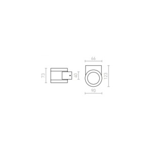 Faretto applique MOIRE II alluminio 230V G9 25W IP54