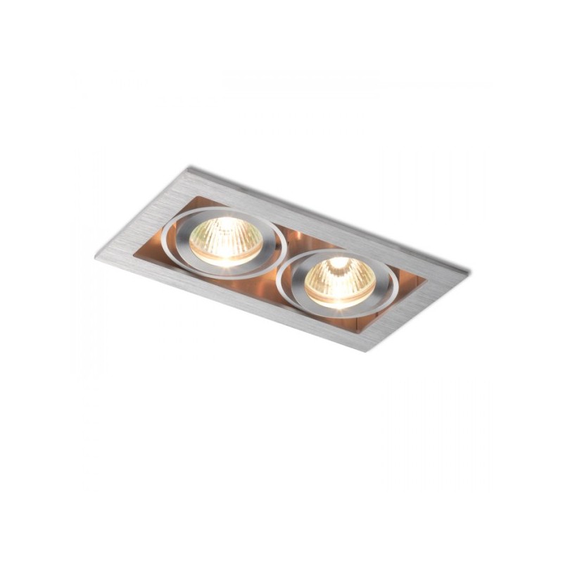Faretto da incasso FIZZ II inclinabile alluminio 12V GU5,3 2x50W Faretto da incasso FIZZ II inclinabile alluminio 12V GU5,3 2x50W