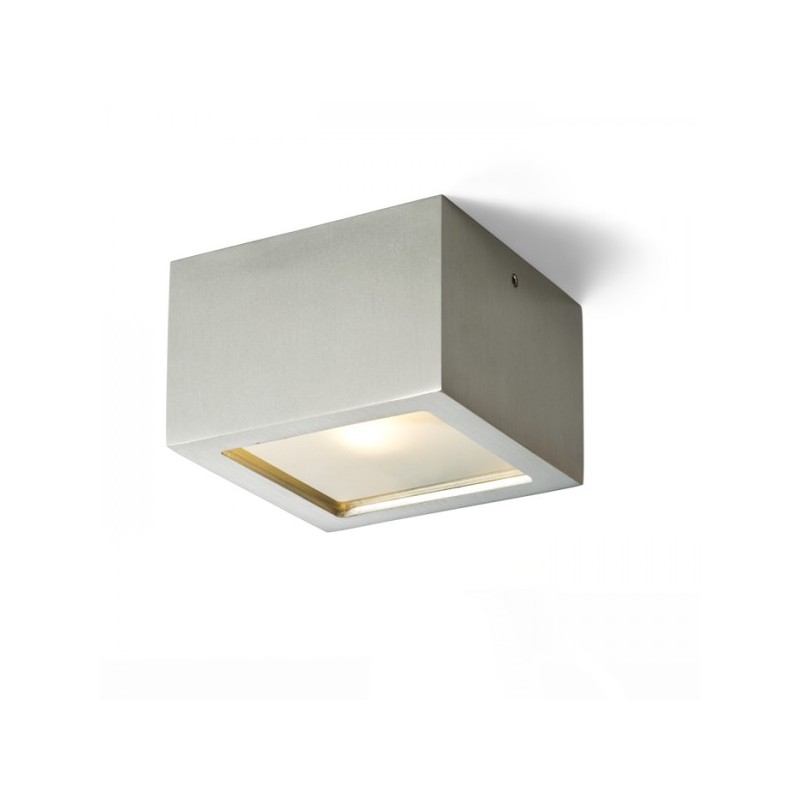 Plafoniera DEZA quadrato alluminio/Vetro satinato 230V G9 25W IP54 Plafoniera DEZA quadrato alluminio/Vetro satinato 230V G9 25W IP54