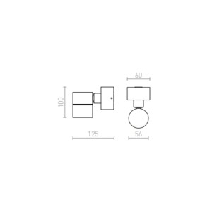 Faretto applique MICO I alluminio 230V GU10 35W IP54