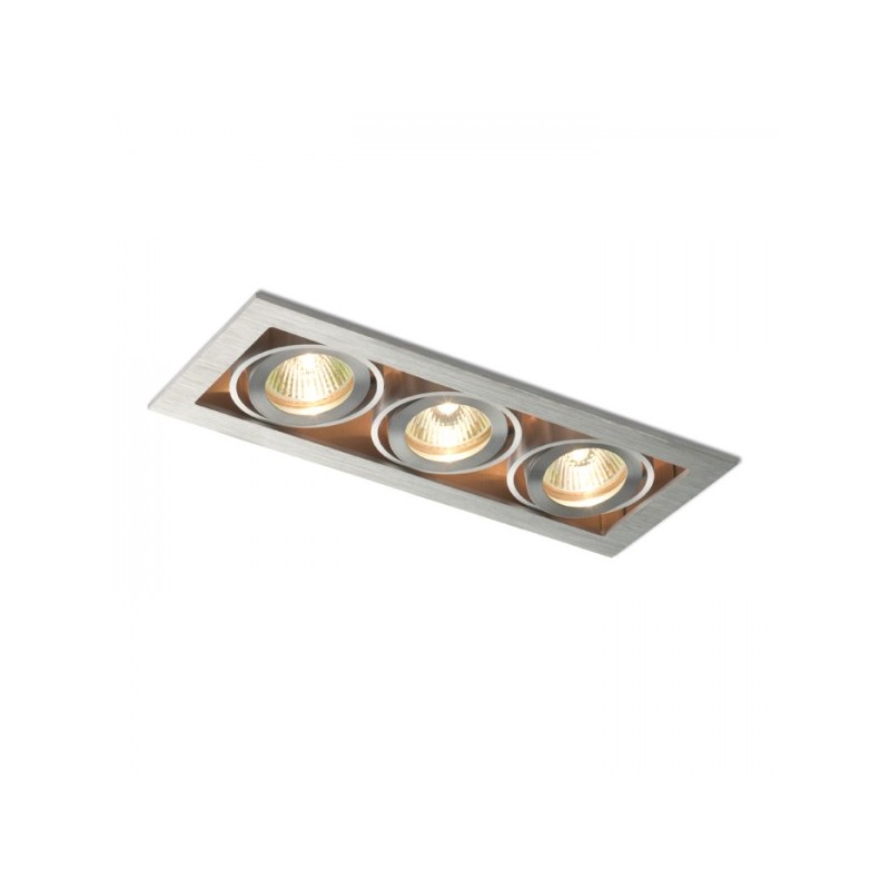 Faretto da incasso FIZZ III inclinabile alluminio 12V GU5,3 3x50W Faretto da incasso FIZZ III inclinabile alluminio 12V GU5,3 3x50W