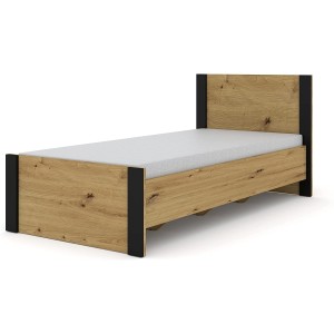 MOBILE LETTO LETTINO CAMERA  ROVERE 206.4X101.6X90 cm MONDI