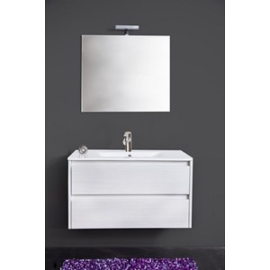 MOBILE BAGNO SOSPESO FEDERICA COMPLETO 90X42X50H BIANCO PORTUNA