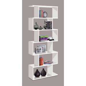 KIT LIBRERIA  ATHENA  CM.80X25X192H BIANCA PARETE ATTREZZATA SCAFFALE