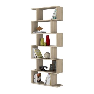 KIT LIBRERIA  ATHENA  CM.80X25X192H ROVERE PARETE ATTREZZATA SCAFFALE