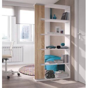 KIT LIBRERIA  ALIDA  CM.90X25X180H PARETE ATTREZZATA SCAFFALE