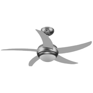VENTILATORE SOFFITTO SILVER C / TELECOMANDO + LUCE