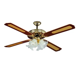 VENTILATORE SOFFITTO OLD AMERICA C / TELECOMANDO + 4 LUCI