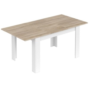 KIT TAVOLO KENDRA ALLUNGABILE 90X140/190X78H ROVERE / BIANCO