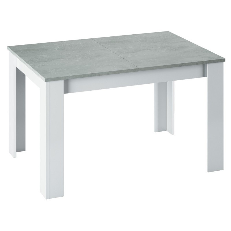 KIT TAVOLO ALLUNGABILE KENDRA CM 90X140/190X78 BIANCO / CEMENTO KIT TAVOLO ALLUNGABILE KENDRA CM 90X140/190X78 BIANCO / CEMENTO