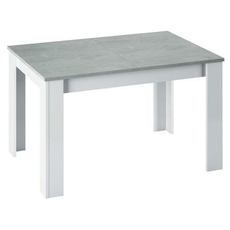 KIT TAVOLO ALLUNGABILE KENDRA CM 90X140/190X78 BIANCO / CEMENTO