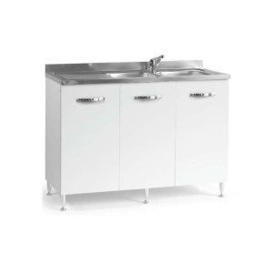 Mobile Cucina Sottolavello 3 Ante 120X50X85H BIANCO LAVABO ESCLUSO