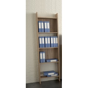 KIT LIBRERIA CM.48X22X181 ROVERE CON 5 RIPIANI