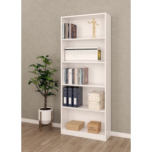 KIT LIBRERIA STYLUS Cm 80X28X201H BIANCO LUCIDO
