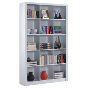 KIT LIBRERIA KUBE CM.114X30X195H BIANCO LUCIDO