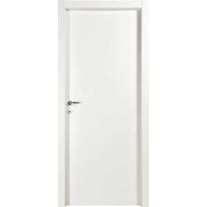 PORTA A BATTENTI DA INTERNO CON SERRATURA MOD.MICROTEC BIANCO CM.210x70 REVERSIBILE