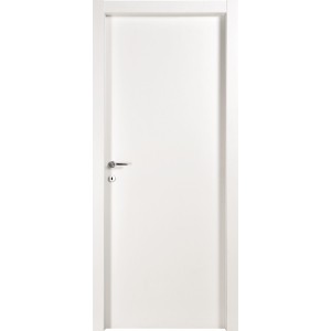 PORTA A BATTENTI DA INTERNO CON SERRATURA MOD.MICROTEC BIANCO CM.210x70 REVERSIBILE