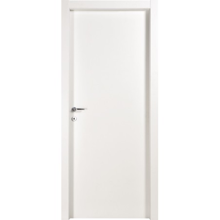 PORTA A BATTENTI DA INTERNO CON SERRATURA MOD.MICROTEC BIANCO CM.210x70 REVERSIBILE