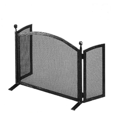 PARASCINTILLE CAMINO IN FERRO BATTUTO ANTICATO H.44X85