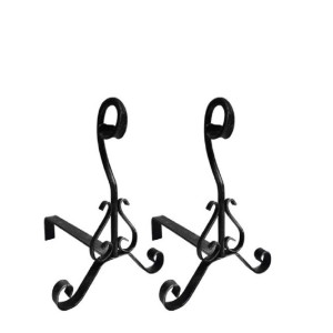COPPIA ALARI IN FERRO BATTUTO H.33X32