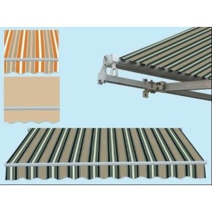 TENDE DA SOLE IDROREPELLENTE CON BRACCI RETRATTILI Cm 295X250 FINITURA VERDE / BEIGE